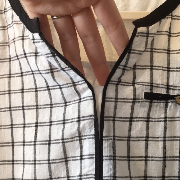 Aurelia Kurta XXL  Black White Pattern Indian Attire 100% Cotton - Picture 6 of 10